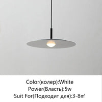 Suspension minimaliste nordique contemporaine | Marco Lucetti Blanc / 35 cm / Lumière chaude