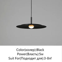 Suspension minimaliste nordique contemporaine | Marco Lucetti Noir / 35 cm / Lumière neutre