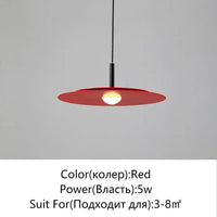 Suspension minimaliste nordique contemporaine | Marco Lucetti Rouge / 35 cm / Lumière neutre