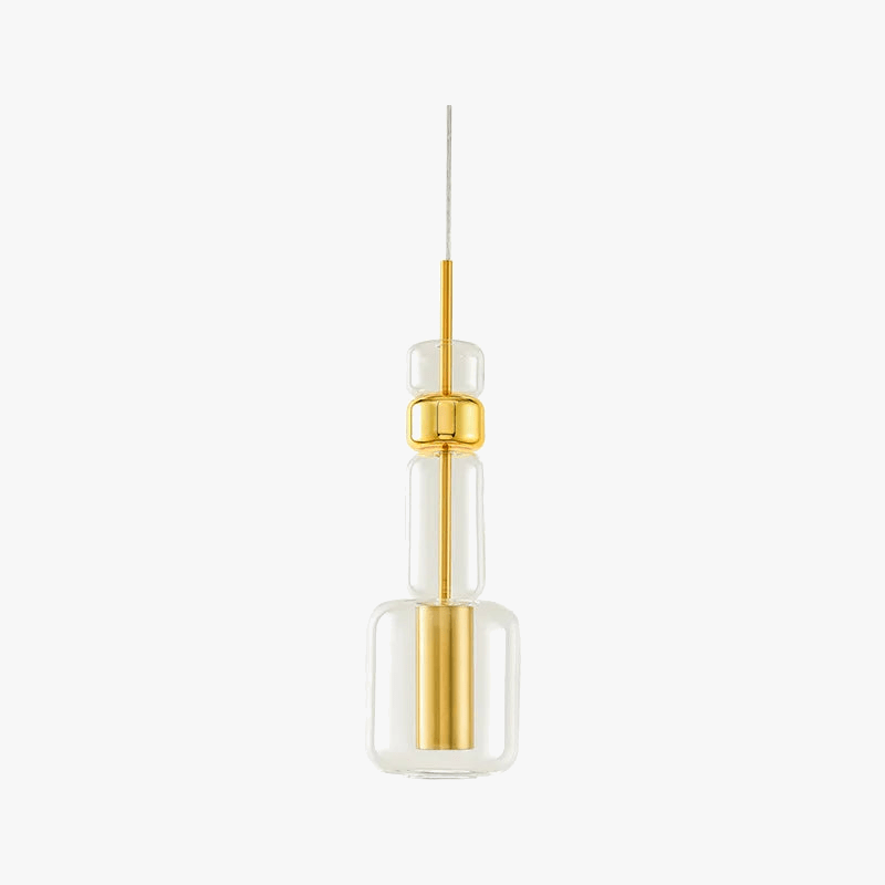 Suspension modern-gold en verre et métal pour divers usages | Marco Lucetti