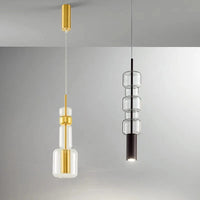 Suspension modern-gold en verre et métal pour divers usages | Marco Lucetti