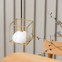 Suspension modern' marbre et cuivre | Marco Lucetti