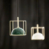 Suspension modern' marbre et cuivre | Marco Lucetti