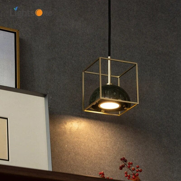 Suspension modern' marbre et cuivre | Marco Lucetti