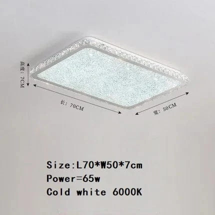 Suspension Moderna en Acier Inoxydable avec LED et Télécommande | Marco Lucetti L70xL50cm Blanc froid