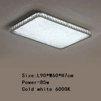 Suspension Moderna en Acier Inoxydable avec LED et Télécommande | Marco Lucetti L90xL60cm Blanc froid