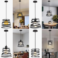 Lustre Suspendu Ruban LED Vintage Moderne Tourbillon