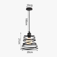 Lustre Suspendu Ruban LED Vintage Moderne Tourbillon