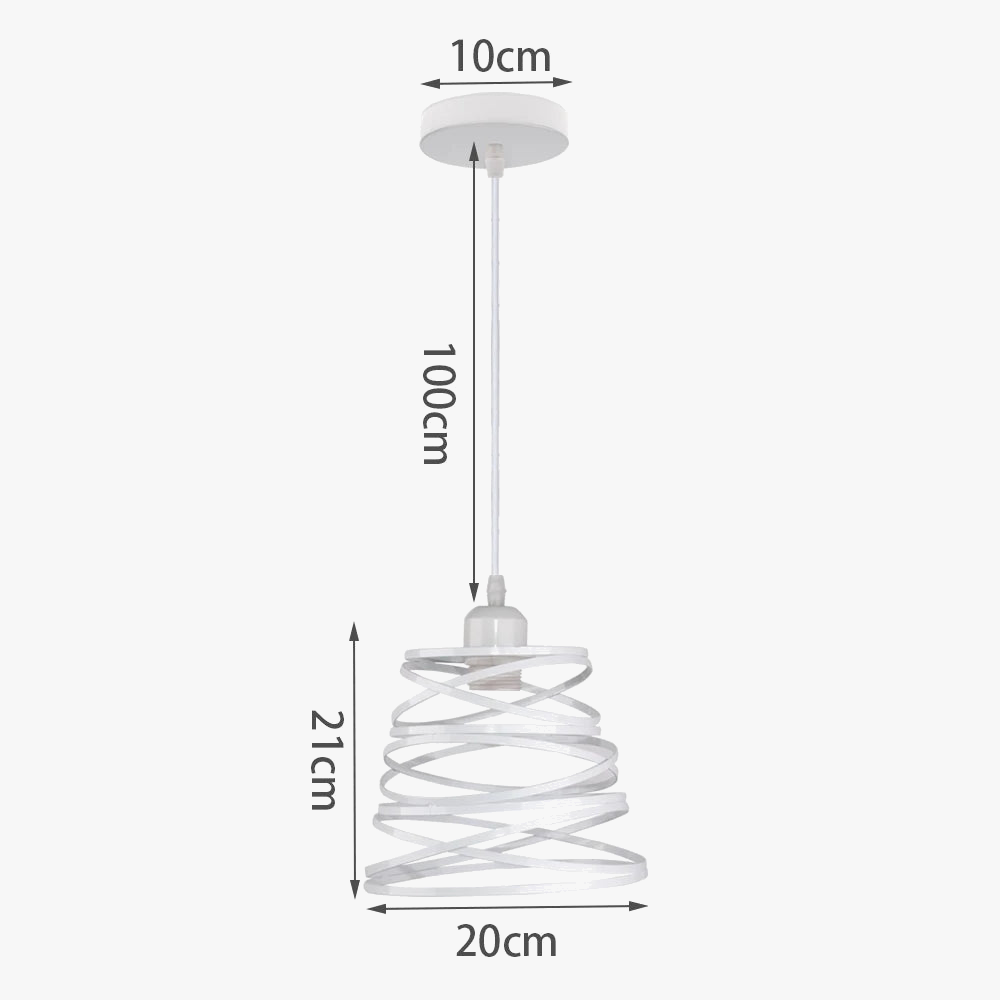 Lustre Suspendu Ruban LED Vintage Moderne Tourbillon