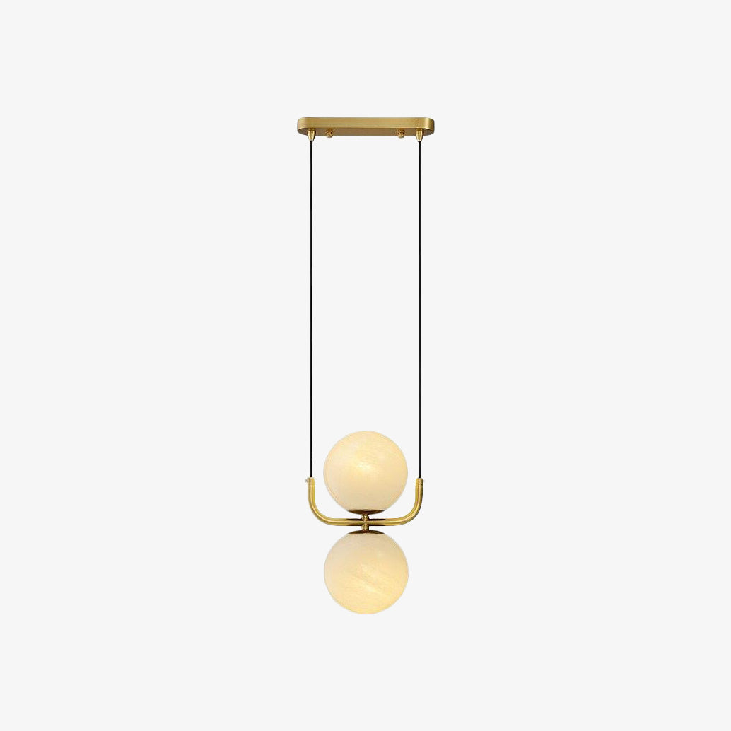 Suspension Katneep en verre et tuyau doré