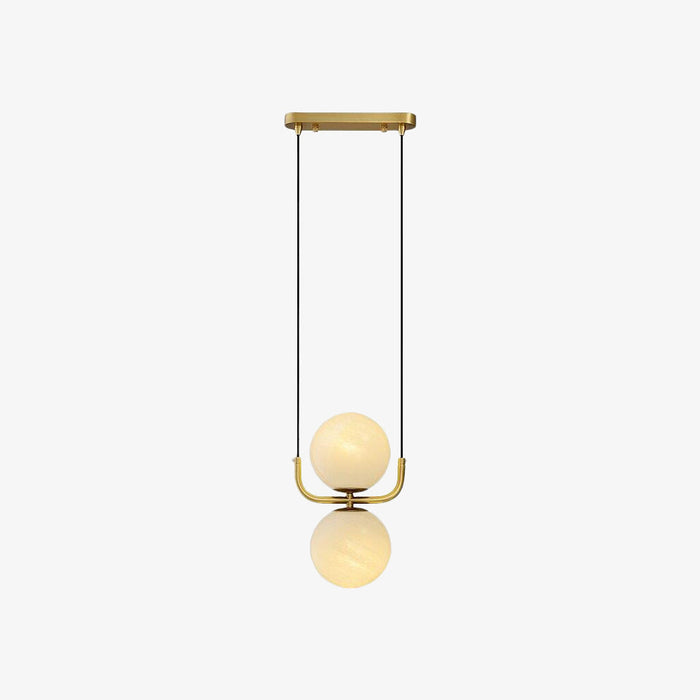 Suspension Katneep en verre et tuyau doré