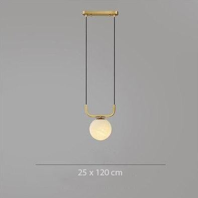 Suspension Katneep en verre et tuyau doré