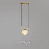 Suspension Katneep en verre et tuyau doré