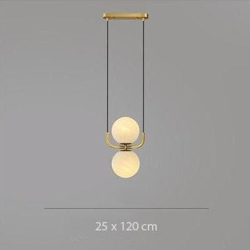 Suspension Katneep en verre et tuyau doré