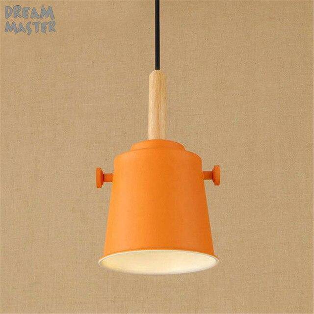 Suspension moderne colorée en bois WoodStick | Marco Lucetti Orange