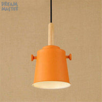 Suspension moderne colorée en bois WoodStick | Marco Lucetti Orange