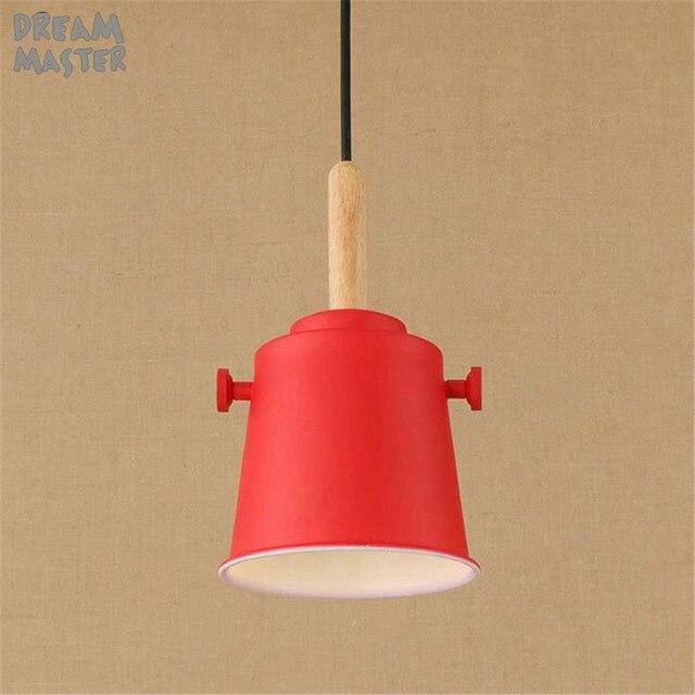 Suspension moderne colorée en bois WoodStick | Marco Lucetti Rouge