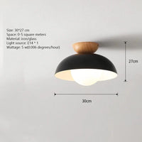 Suspension moderne en bois avec leds et abat-jour métal minimaliste | Marco Lucetti A noir / Blanc froid