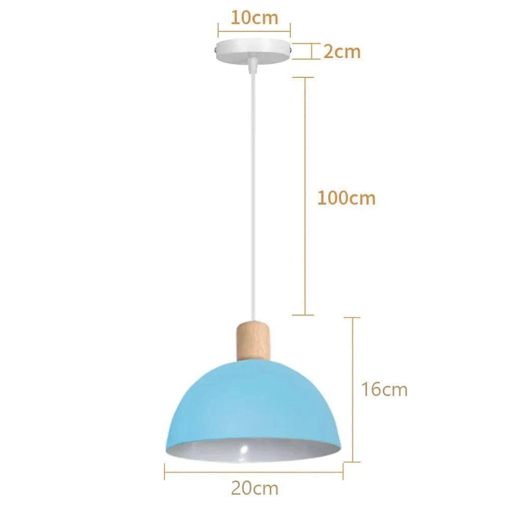 Suspension Moderne en Bois LED pour Décoration d'Intérieur - Collection Nordic Glow | Marco Lucetti Bleu