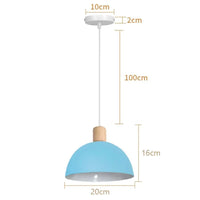 Suspension Moderne en Bois LED pour Décoration d'Intérieur - Collection Nordic Glow | Marco Lucetti Bleu