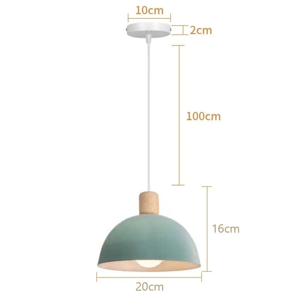 Suspension Moderne en Bois LED pour Décoration d'Intérieur - Collection Nordic Glow | Marco Lucetti Vert
