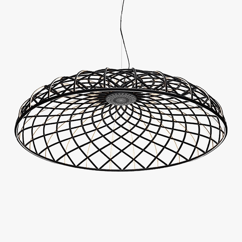 Suspension moderne en corde "Nordic Skynest" LED - Macaron Mesh. | Marco Lucetti