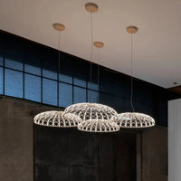 Suspension moderne en corde "Nordic Skynest" LED - Macaron Mesh. | Marco Lucetti