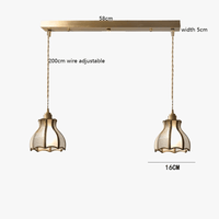 Suspension Moderne en Cuivre et Verre avec LED - Marque IWHD | Marco Lucetti