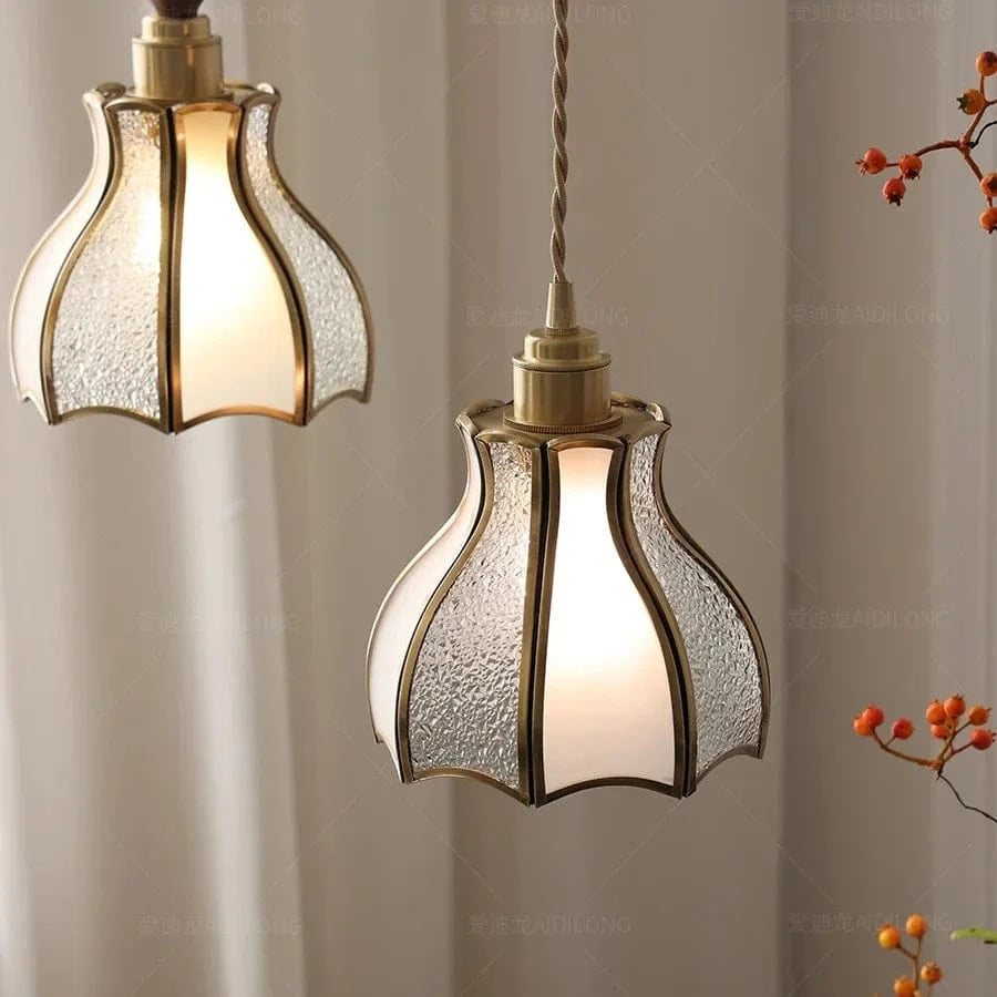 Suspension Moderne en Cuivre et Verre avec LED - Marque IWHD | Marco Lucetti