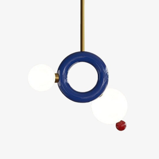 Suspension design en métal et boules colorées Ginna