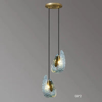 Suspension moderne en verre - Motif floral Jardin Élégant | Marco Lucetti 2 lumières / Lumière chaude