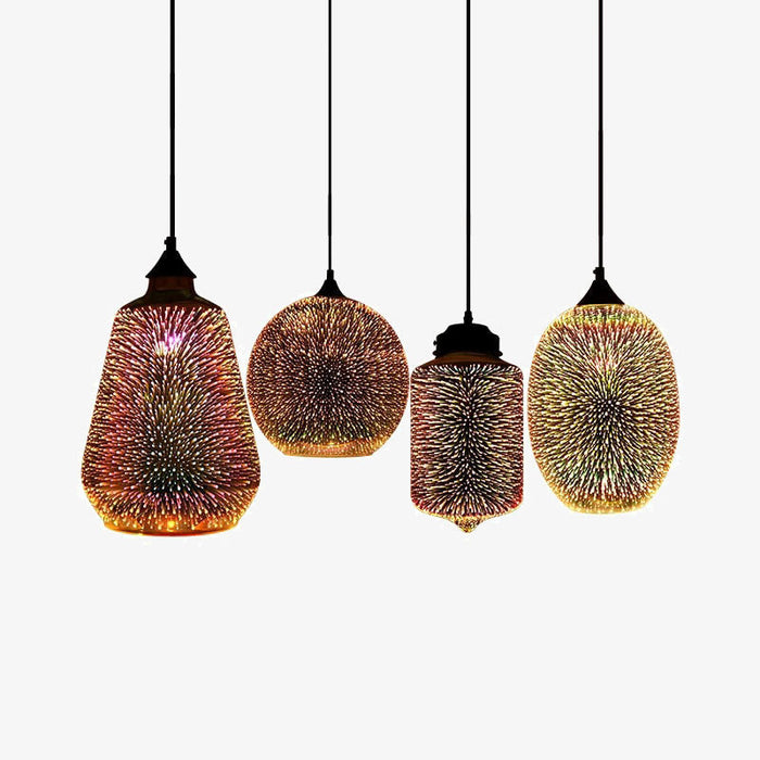 Suspension Kaili Multicolore 3D