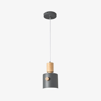 Suspension LED Nordic en bois coloré