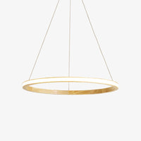 Suspension LED Ibarne en bois lumineux