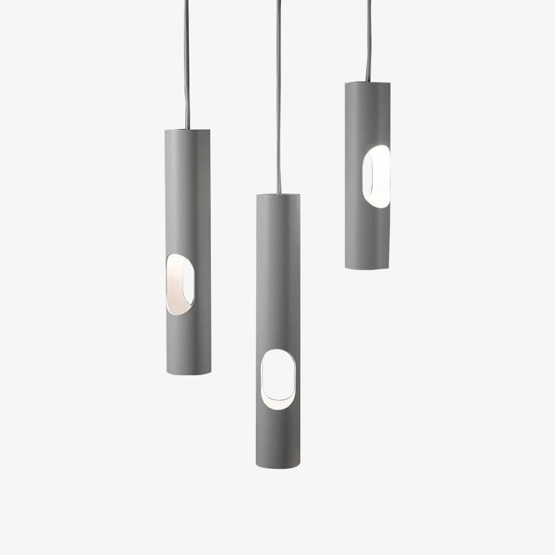 Suspension LED cylindrique en aluminium pour hôtel