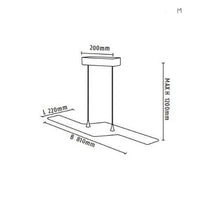 Suspension LED Maya Zigezag Argent