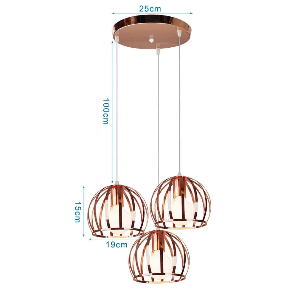 Suspension moderne LED pour décor intérieur de maison | Marco Lucetti Modèle B Or rose