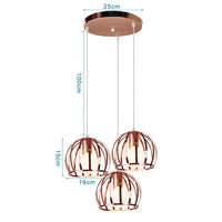 Suspension moderne LED pour décor intérieur de maison | Marco Lucetti Modèle B Or rose