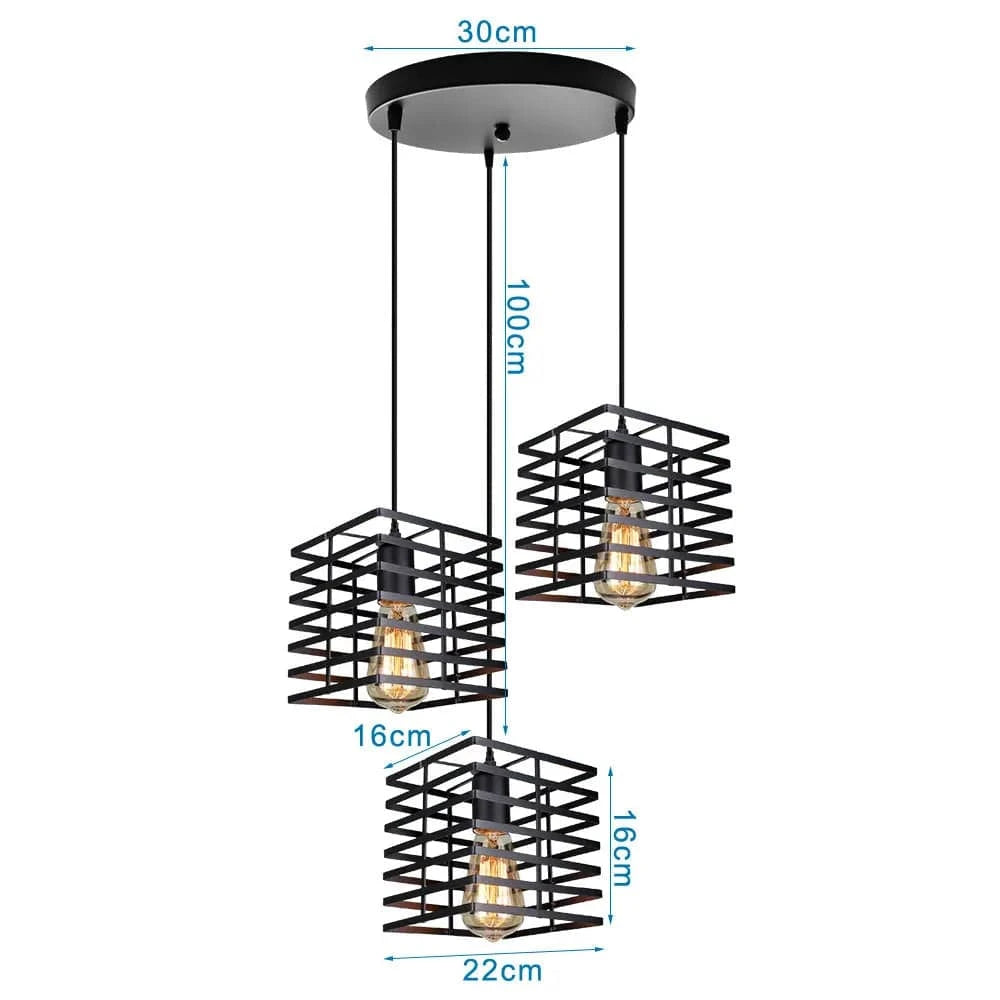 Suspension moderne LED pour décor intérieur de maison | Marco Lucetti Modèle E Noir