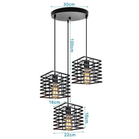 Suspension moderne LED pour décor intérieur de maison | Marco Lucetti Modèle E Noir