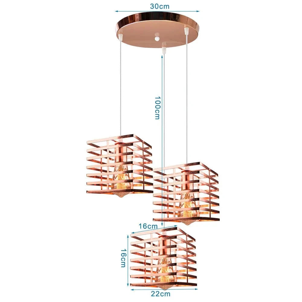 Suspension moderne LED pour décor intérieur de maison | Marco Lucetti Modèle E Or rose