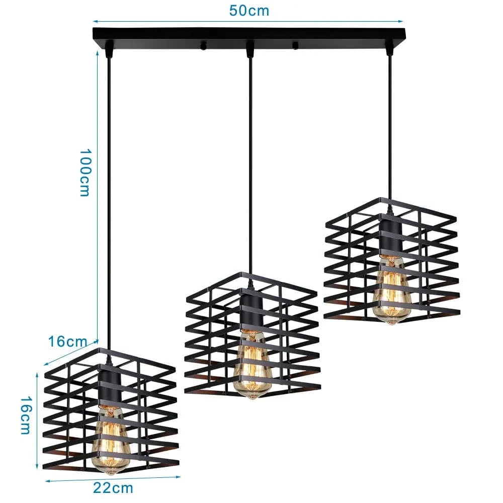 Suspension moderne LED pour décor intérieur de maison | Marco Lucetti Modèle F Noir