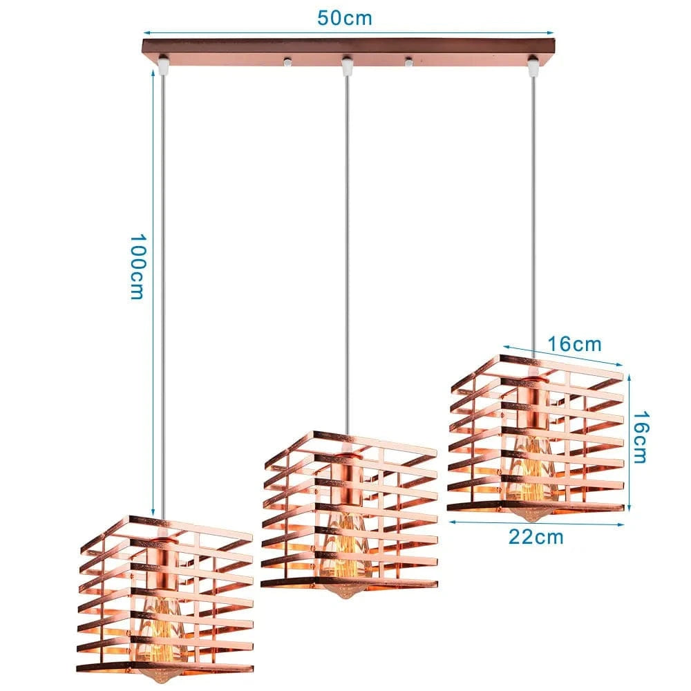Suspension moderne LED pour décor intérieur de maison | Marco Lucetti Modèle F Or rose