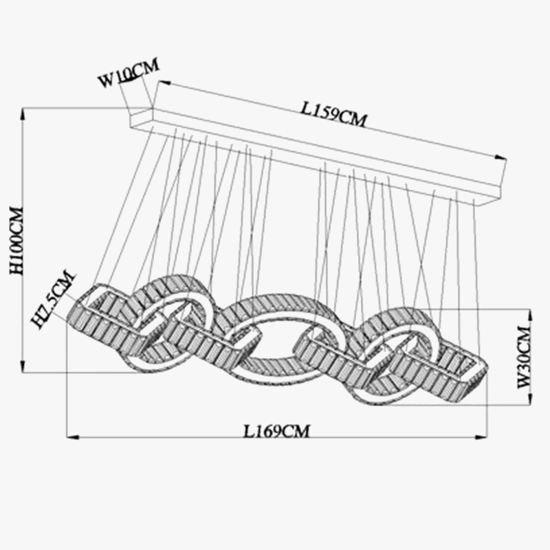 Lustre design en cristal doré pour une ambiance moderne dans votre salle à manger