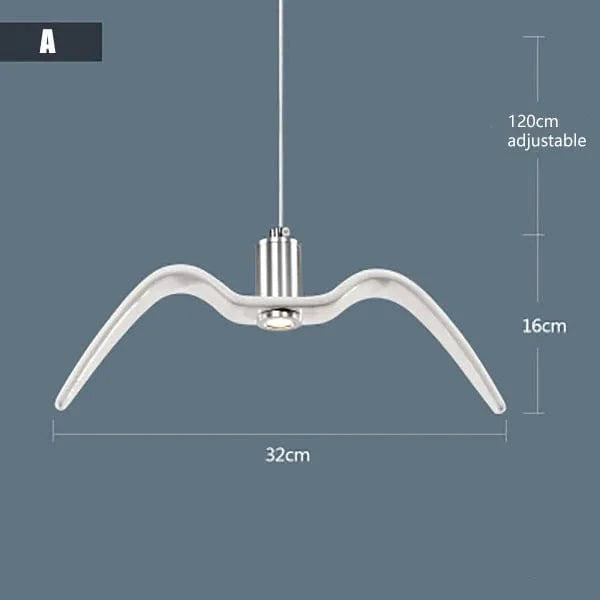 Suspension Moderne Oiseau Mouettes | Marco Lucetti A blanc / Blanc chaud