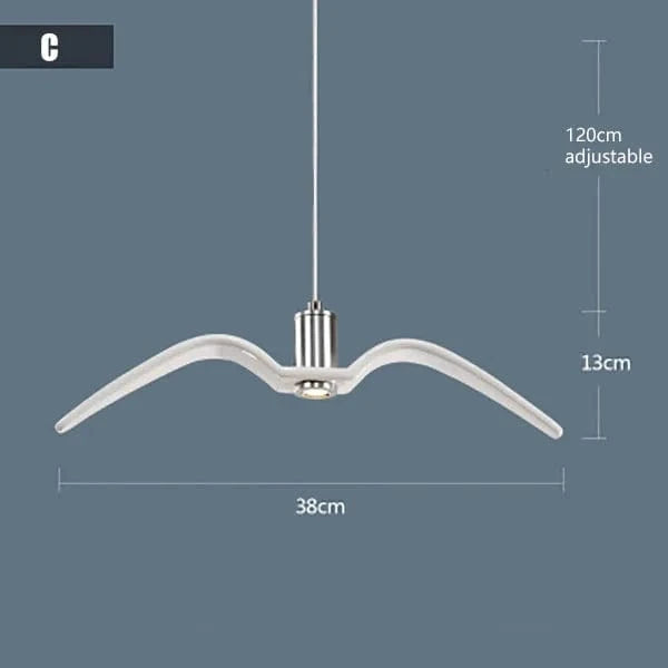 Suspension Moderne Oiseau Mouettes | Marco Lucetti C Blanc / Blanc chaud
