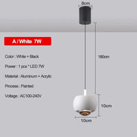 Suspension moderne pour chambre: Découvrez notre collection tendance! | Marco Lucetti A-Blanc 7W / Blanc froid