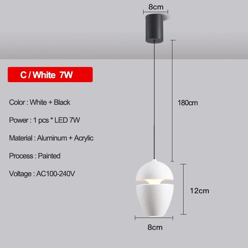 Suspension moderne pour chambre: Découvrez notre collection tendance! | Marco Lucetti C-Blanc 7W / Blanc froid