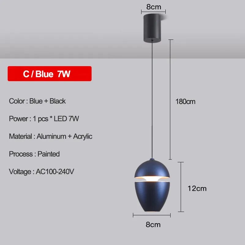 Suspension moderne pour chambre: Découvrez notre collection tendance! | Marco Lucetti C-Bleu 7W / Blanc froid