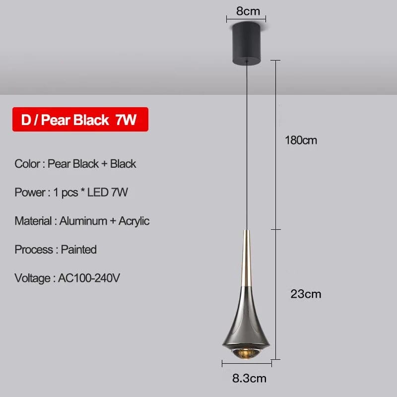 Suspension moderne pour chambre: Découvrez notre collection tendance! | Marco Lucetti D-Noir Perle / Blanc froid